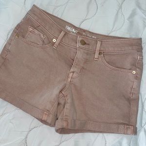 Mossimo Mid-Rise Rose denim shorts 0/25R